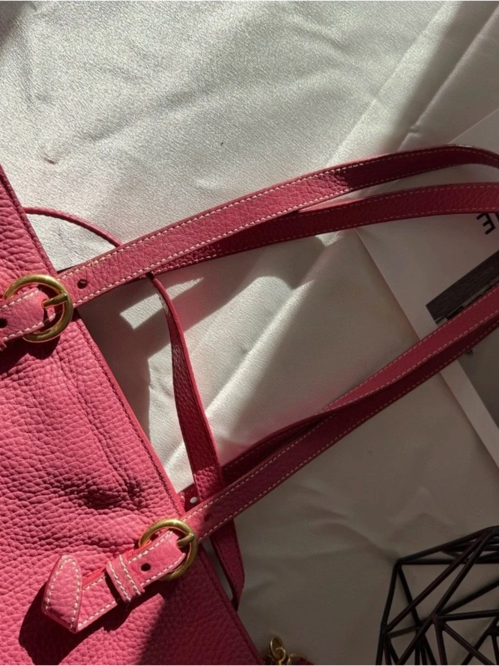 Miu Miu Fuchsia Pink Leather Tote